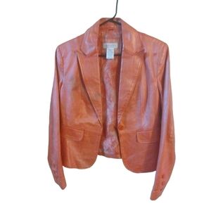 Leather Jacket Worthington Burnt Orange/Rose Gold Hue Legally Blonde Girl Boss S